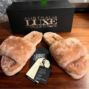 Australia Luxe Collective Slippers 100% Sheep Fur